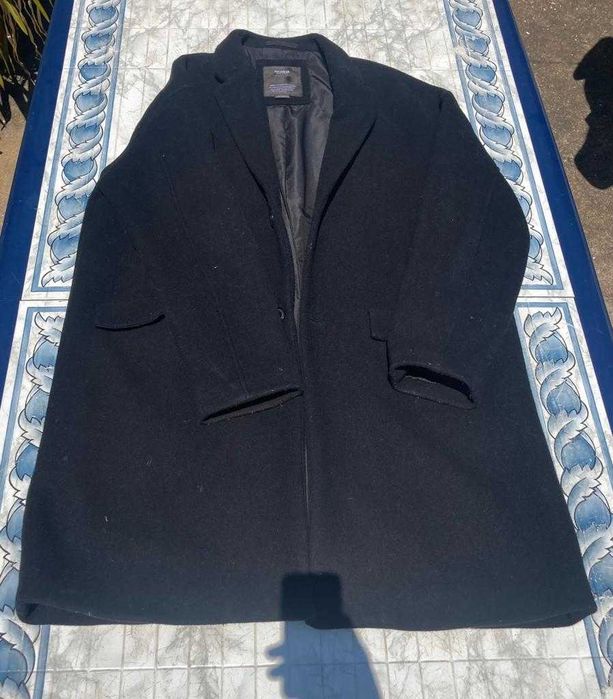 Sobretudo Preto Oversize pull&bear