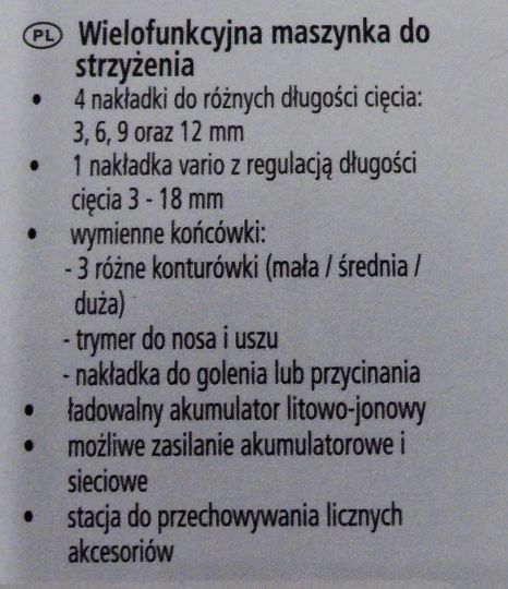 Maszynka do strzyżenia włosów wielofunkcyjna trymer golarka Bezprzewod