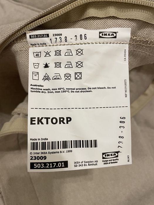 Nowy oryginalny pokrowiec na 3 osobową sofę Ektorp Ikea