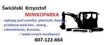 usługi minikoparka wykopy przyłacza niwelacja prace ziemne