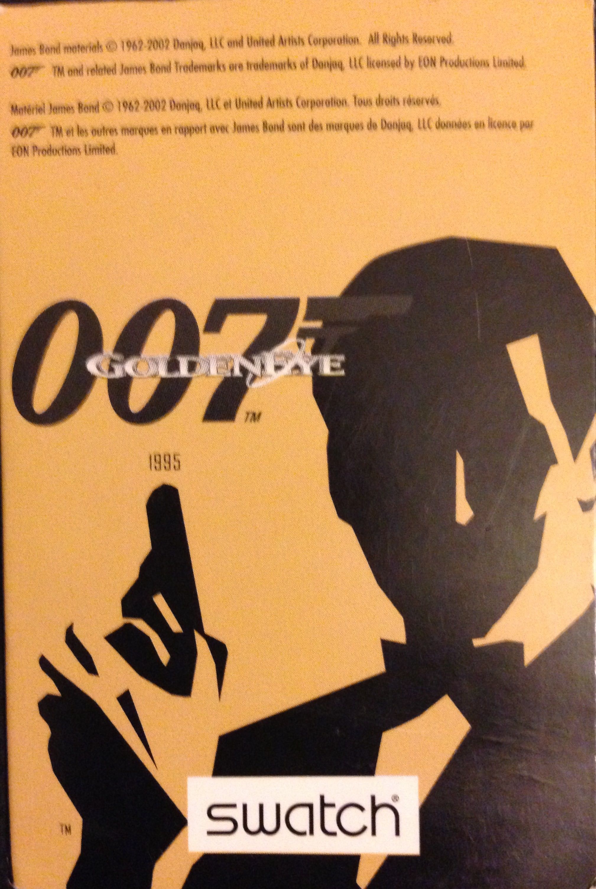 Relógio de colecção retro da swatch da série 007 goldeneye