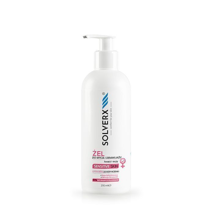 Żel Do Mycia i Demakijażu Solverx Sensitive Skin, Skóra Wrażliwa 200ml