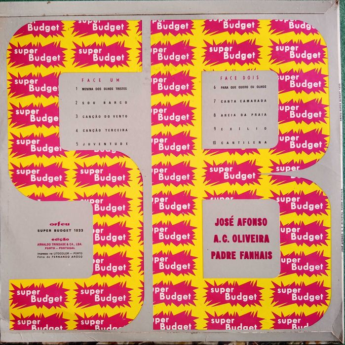 José Afonso / Adriano Correia de Oliveira / Padre Fanhais				- -  -	LP