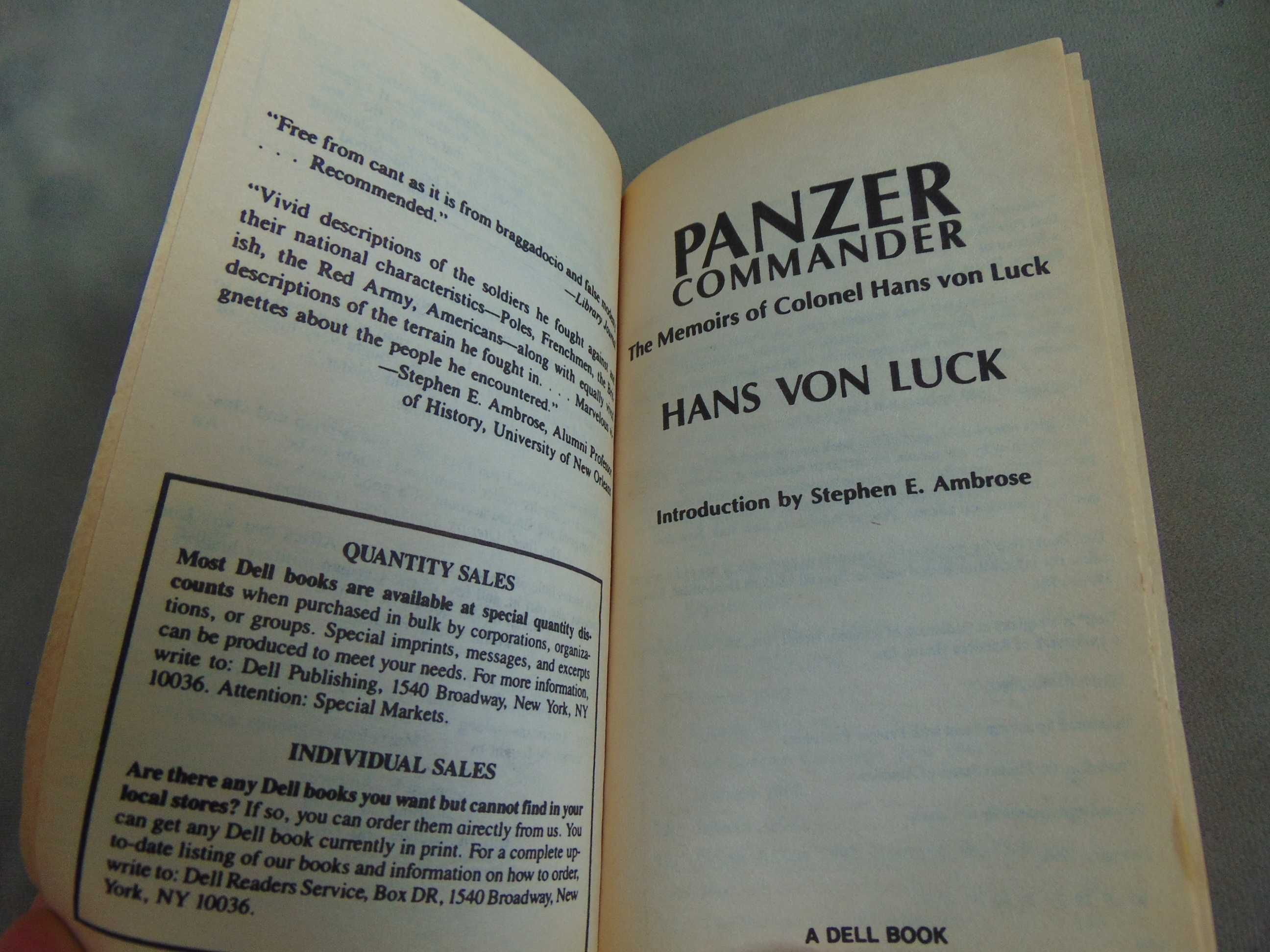 Panzer Commander - Hans von Luck, wstęp - Stephen E. Ambrose