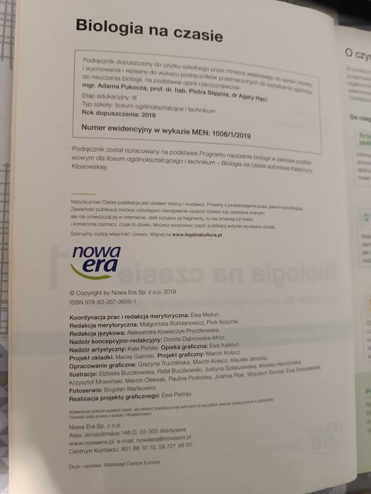 Biologia na czasie 1 i karty pracy
