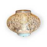 Lampa, klosz szklany Art Deco, vintage, PRL