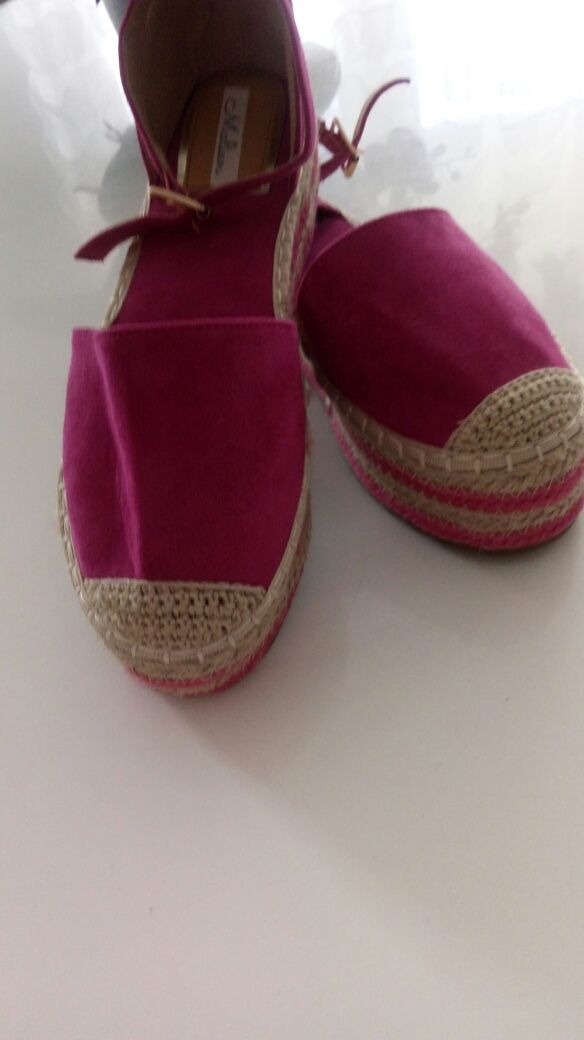 Piekne Espadryle rozowe