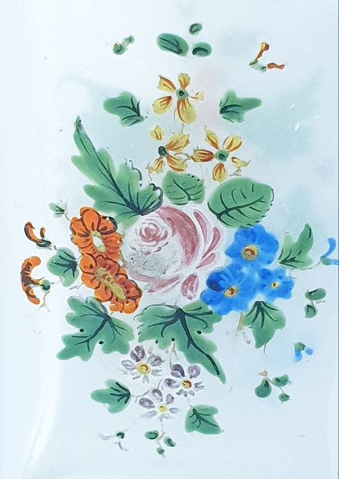 Maravilhoso antigo frasco de perfume esmaltado à mão Sec. XIX