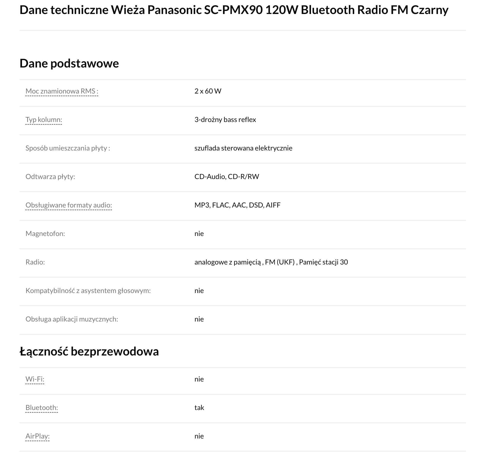 Panasonic sc-pmx94eg-k micro hifi system/nowa mini wieża