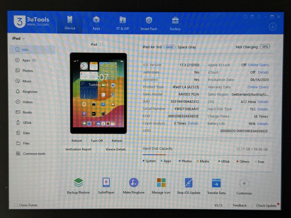 iPad Air 3 (A2123) - 64GB - Cellular (LTE) - faktura VAT 23%