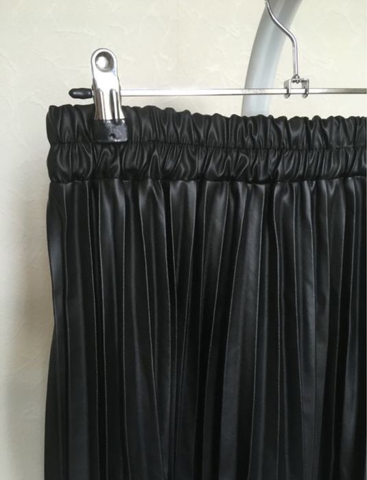 ОСТАННЯ Шкіряна юбка плісе