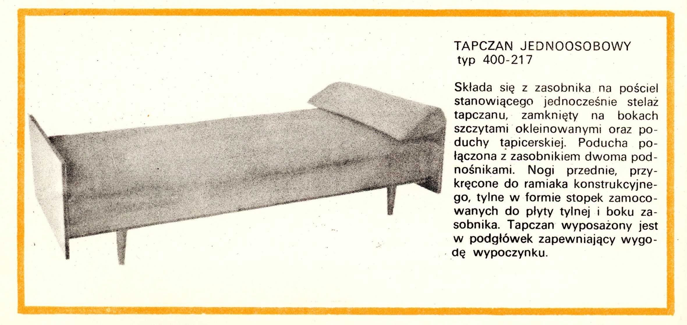łóżko tapczan z pojemnikiem na pościel patyczak prl vintage