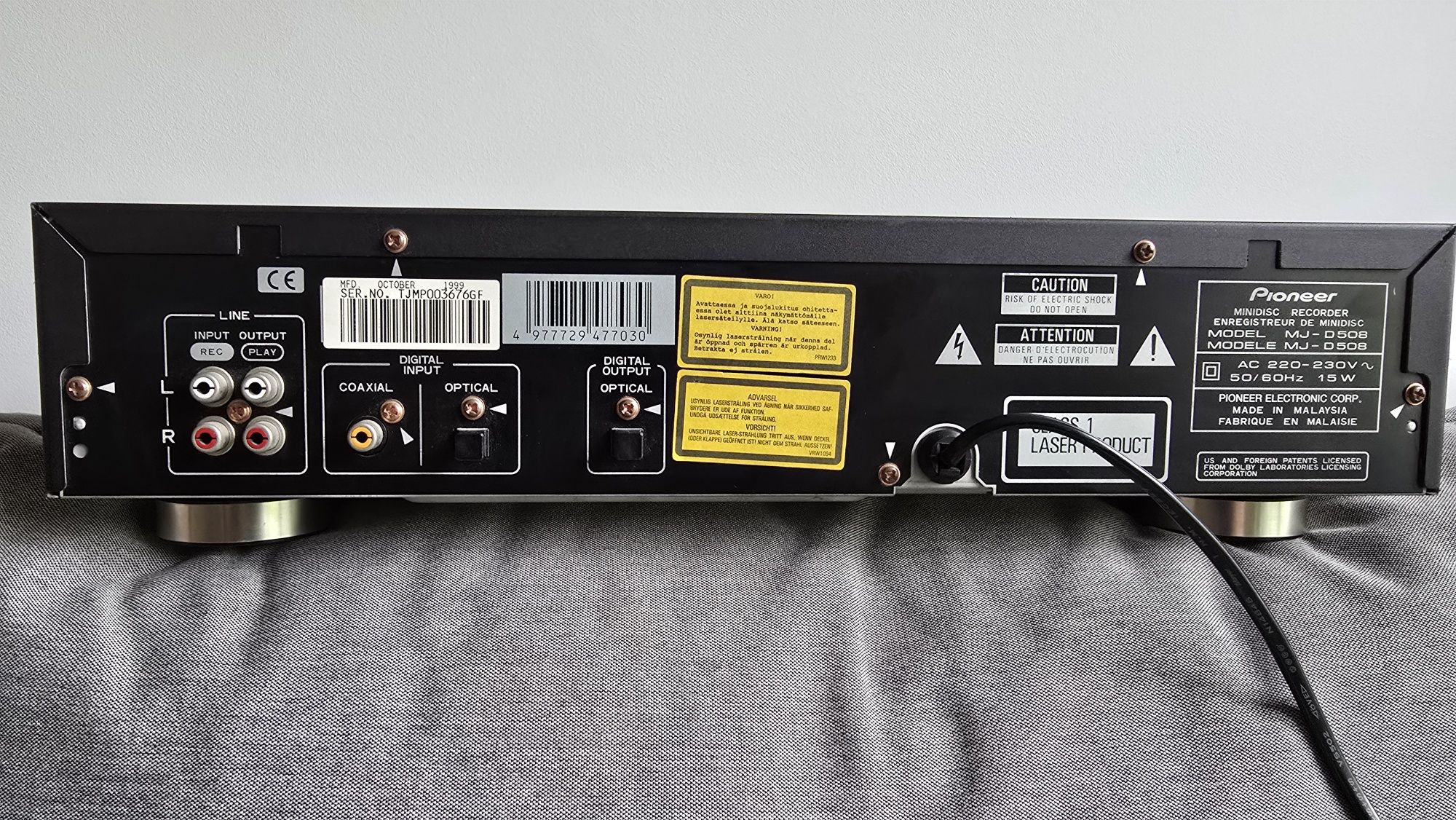 Odtwarzacz Minidisc PIONEER MJ-D508
