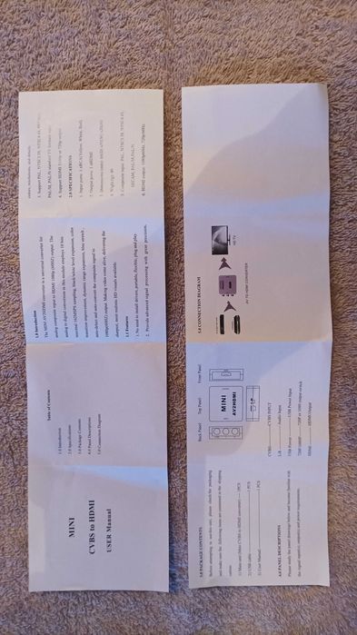 Переходник RCA в HDMI и HDMI в RCA указывайте какой нужен.