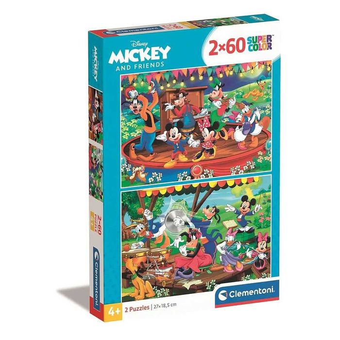 Puzzle Clementoni Disney Mickey and Friends SuperColor 27x18,5cm 2x60