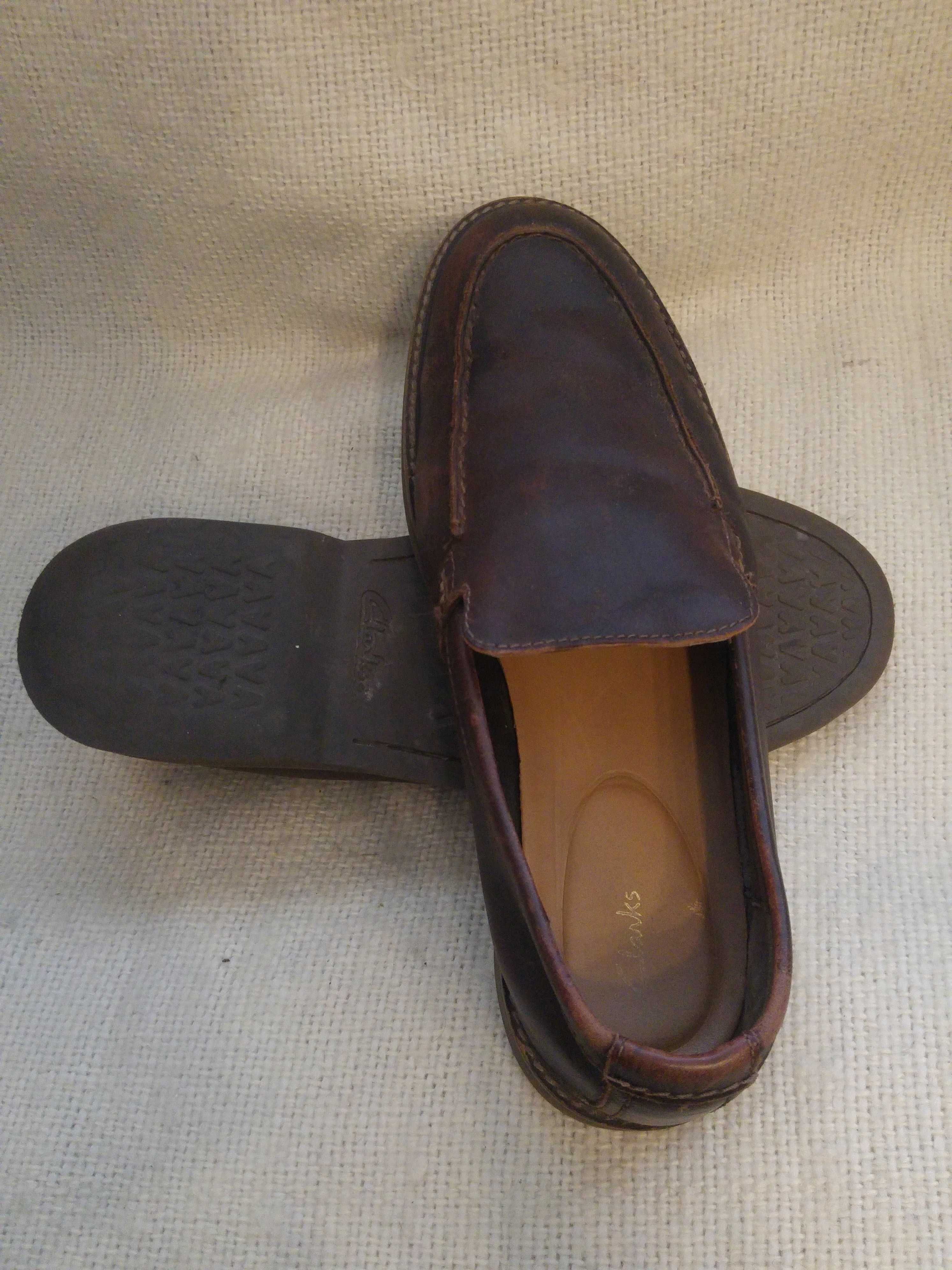 Półbuty, mokasyny skórzane męskie Clarks
