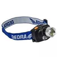 3W CREE LED, Фонарь налобный светодиодный, регул.  фокус DEDRA L1010