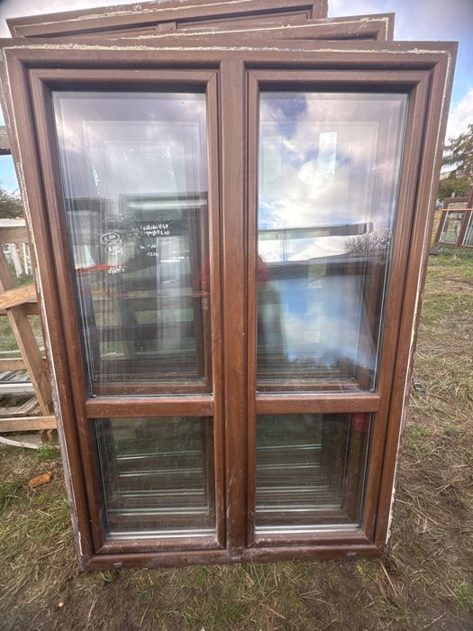 4x okno tarasowe 147x210 orzrch biale RU + fix stałe (transport, pvc)