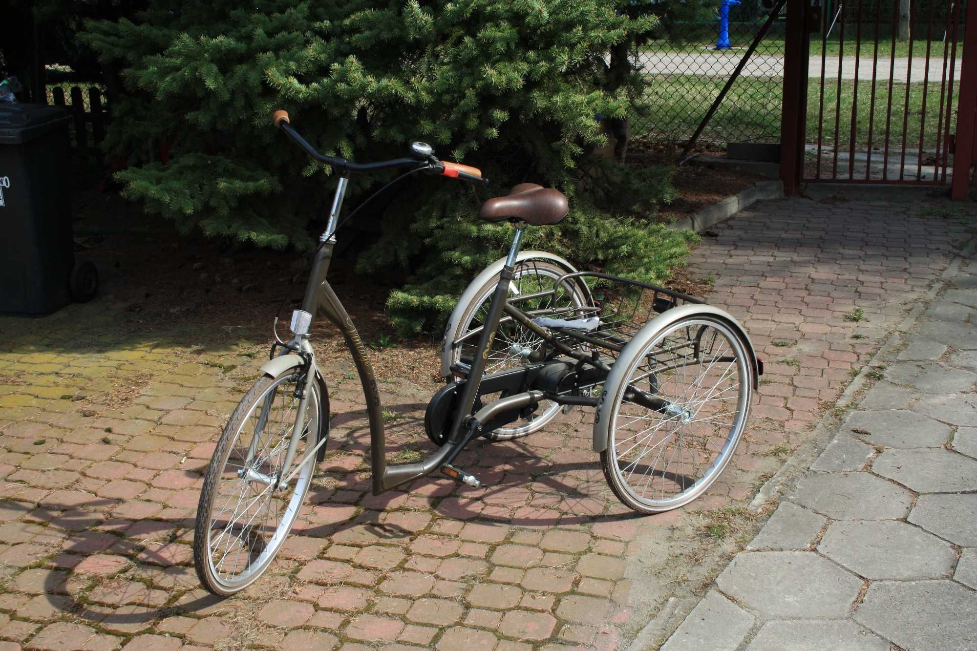 Rehabilitacyjny rower trójkołowy dla dorosłych w stylu RETRO VINTAGE