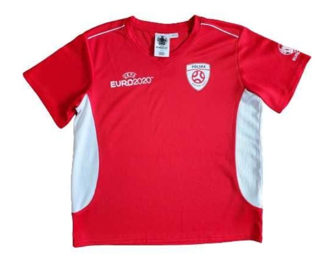 Koszulka piłkarska sportowa Uefa Euro 2020 Polska biało-czerwona 146