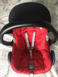 nosidełko fotelik maxi cosi z wkładką dla noworodka czerwone 0-13kg