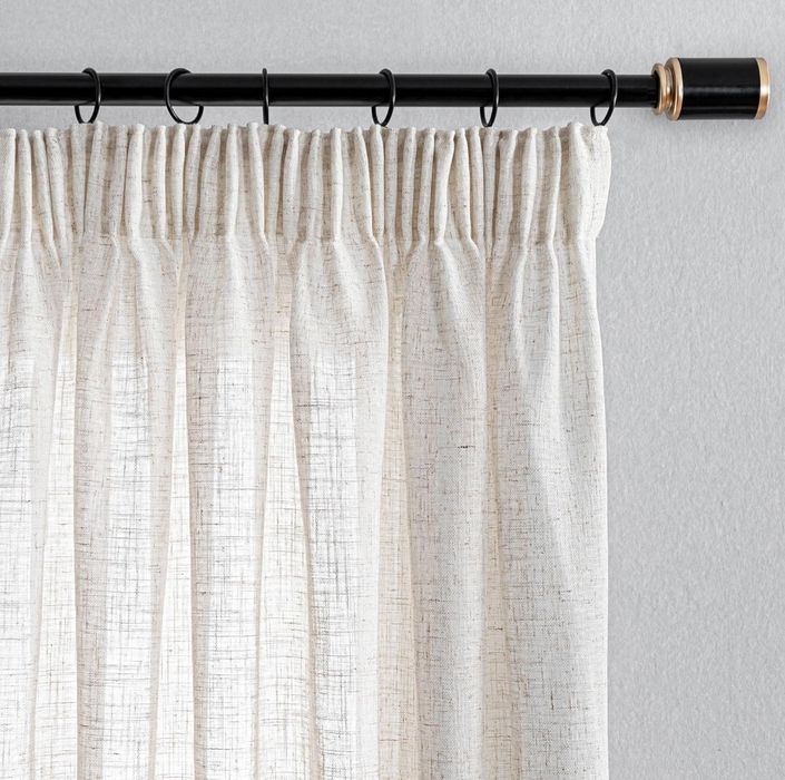 MYSKY HOME 2szt Zasłony lniane do salonu 225cm x 140cm