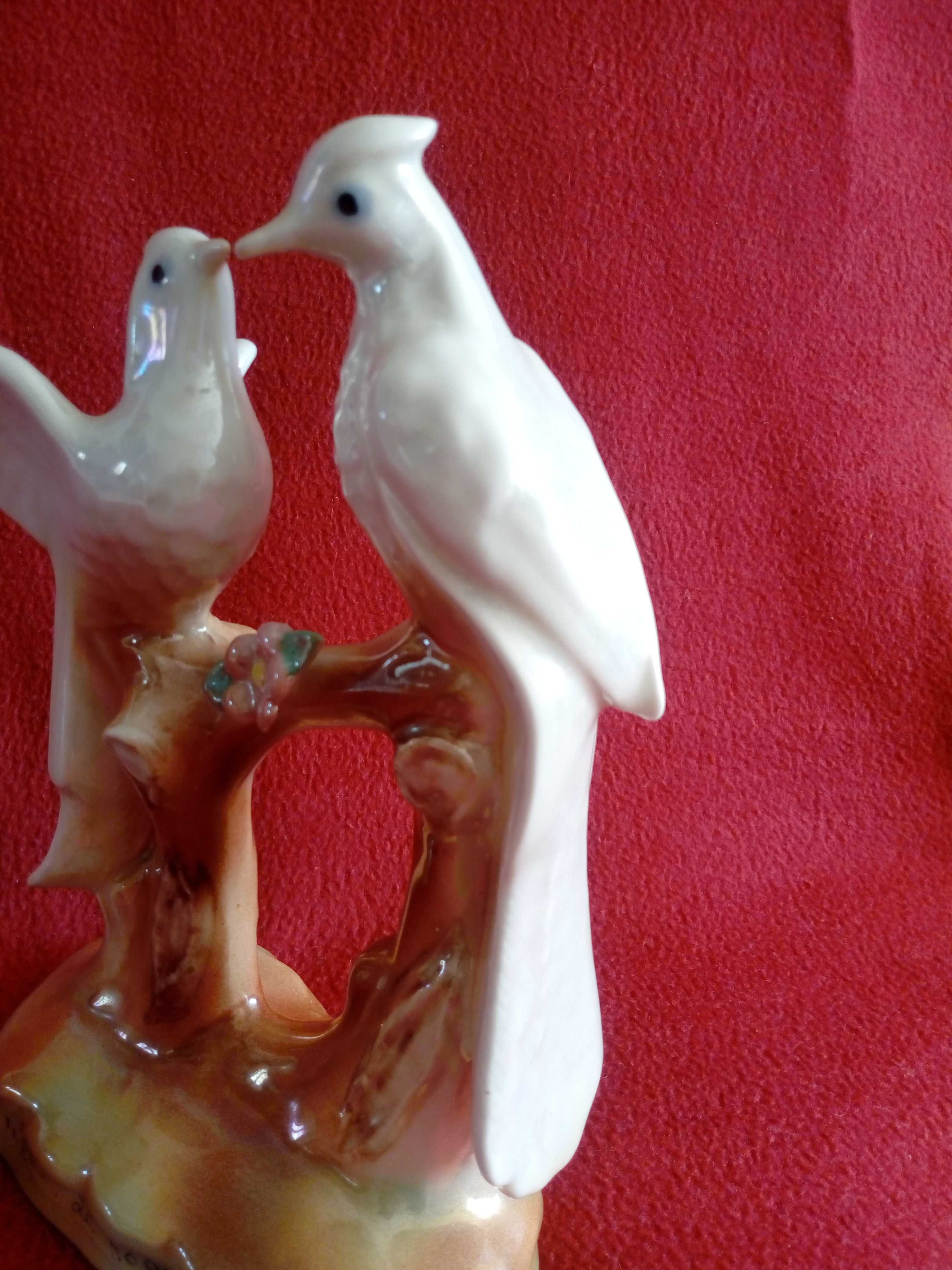 para porcelanowych ptaszków
