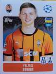 Naklejka kolekcjonerska Topps – Valerii Bondar (Ukraina / Szachtar Don