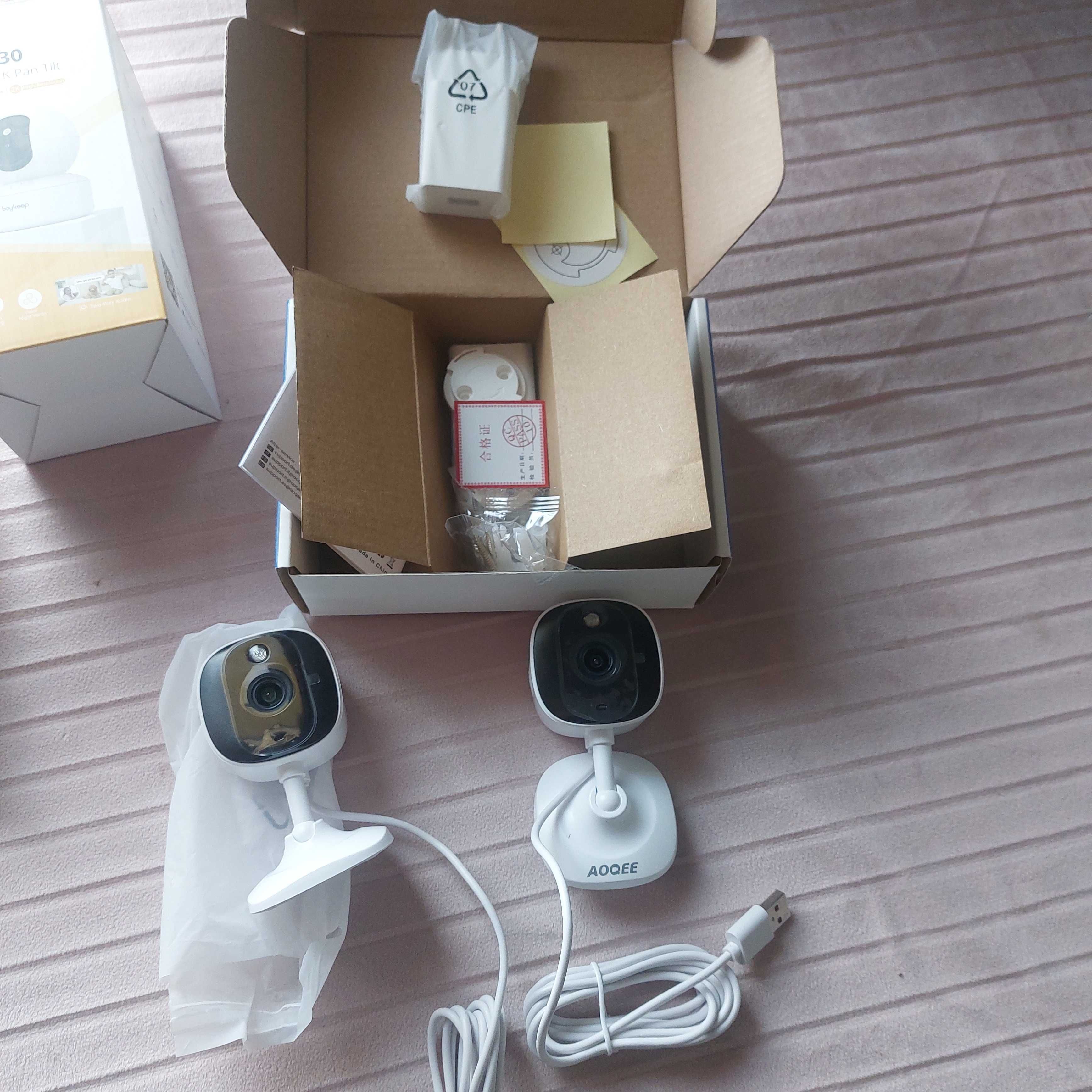 Kamera 2K 3MP 2szt IP65 WiFi Wewnętrzna Zewnętrzna Alarm App
