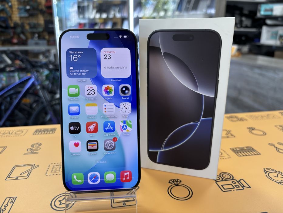 Apple iPhone 16Pro 256GB (Bat.94%) Black, Gwarnacja! Lombard Halogsm