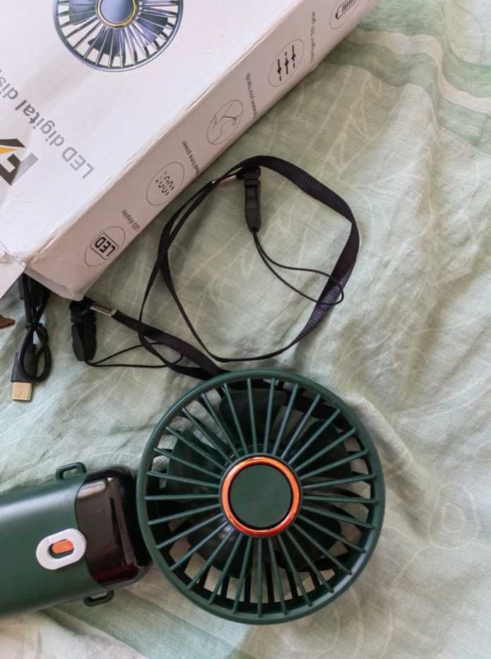 Mini wiatrak ręczny USB-C mini składany zielony