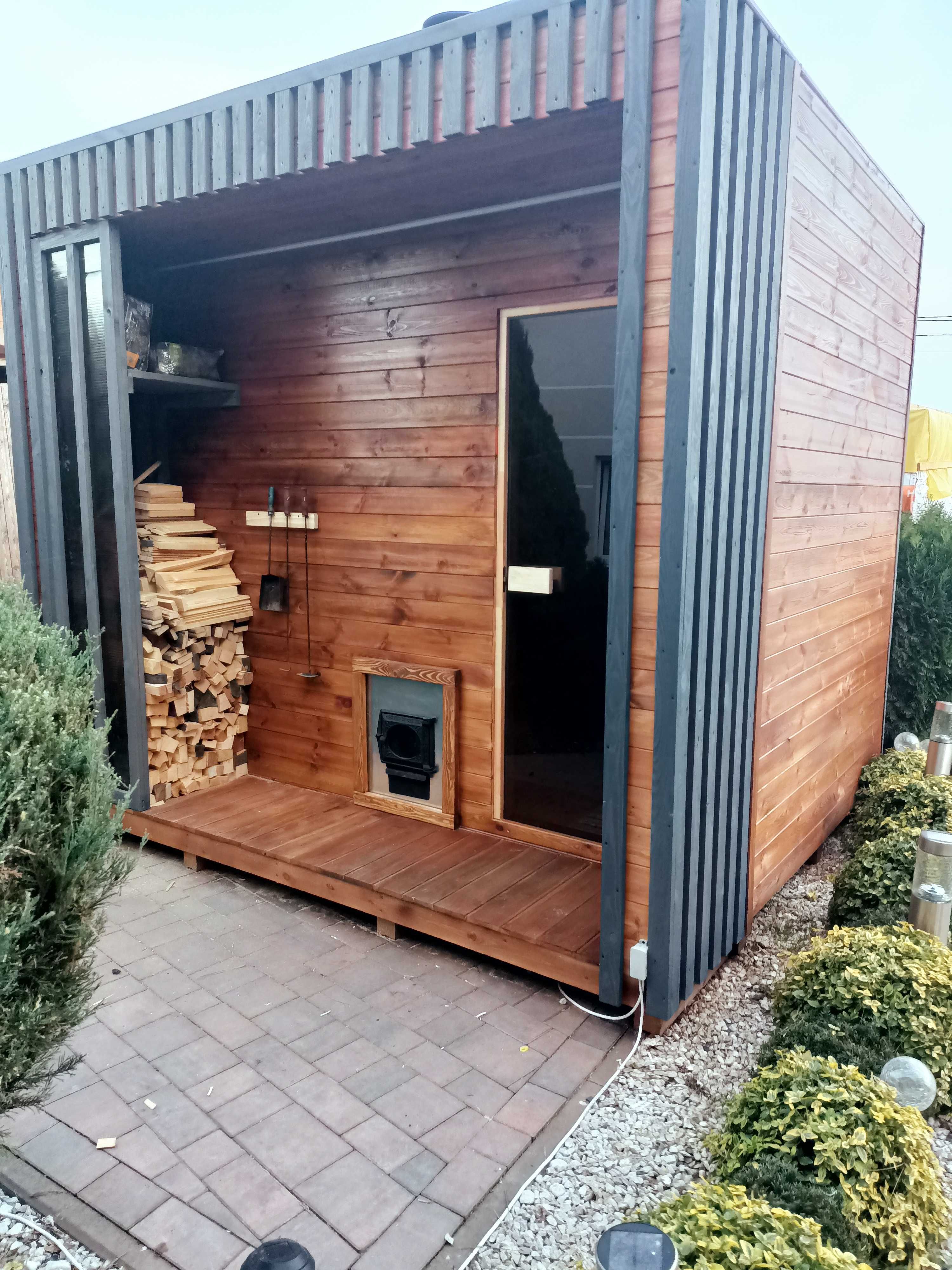 Drewniana sauna ogrodowa wolnostojąca