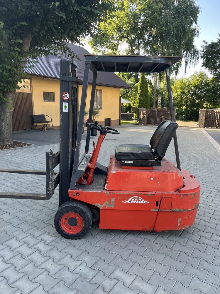 Wozek widlowy elektryczny elektryk linde e15 h 3m 1,5t
