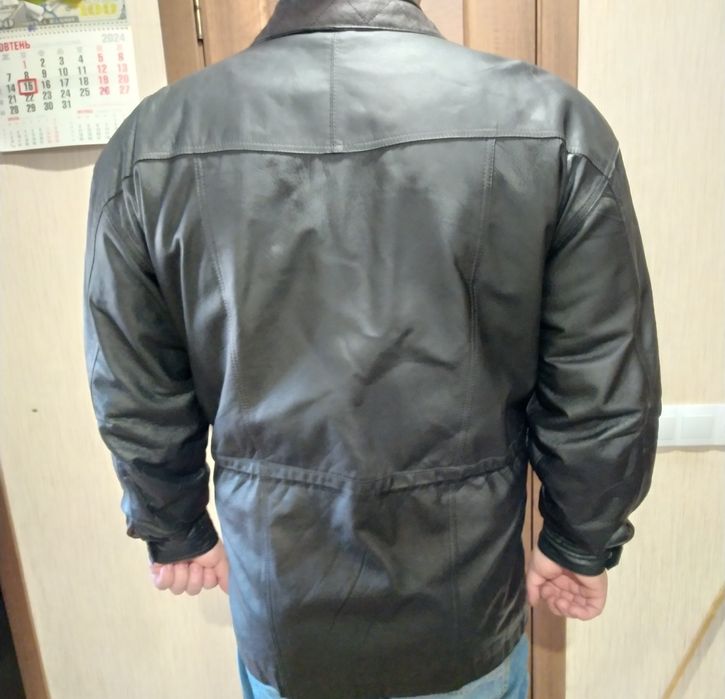 Кожаная мужская куртка.