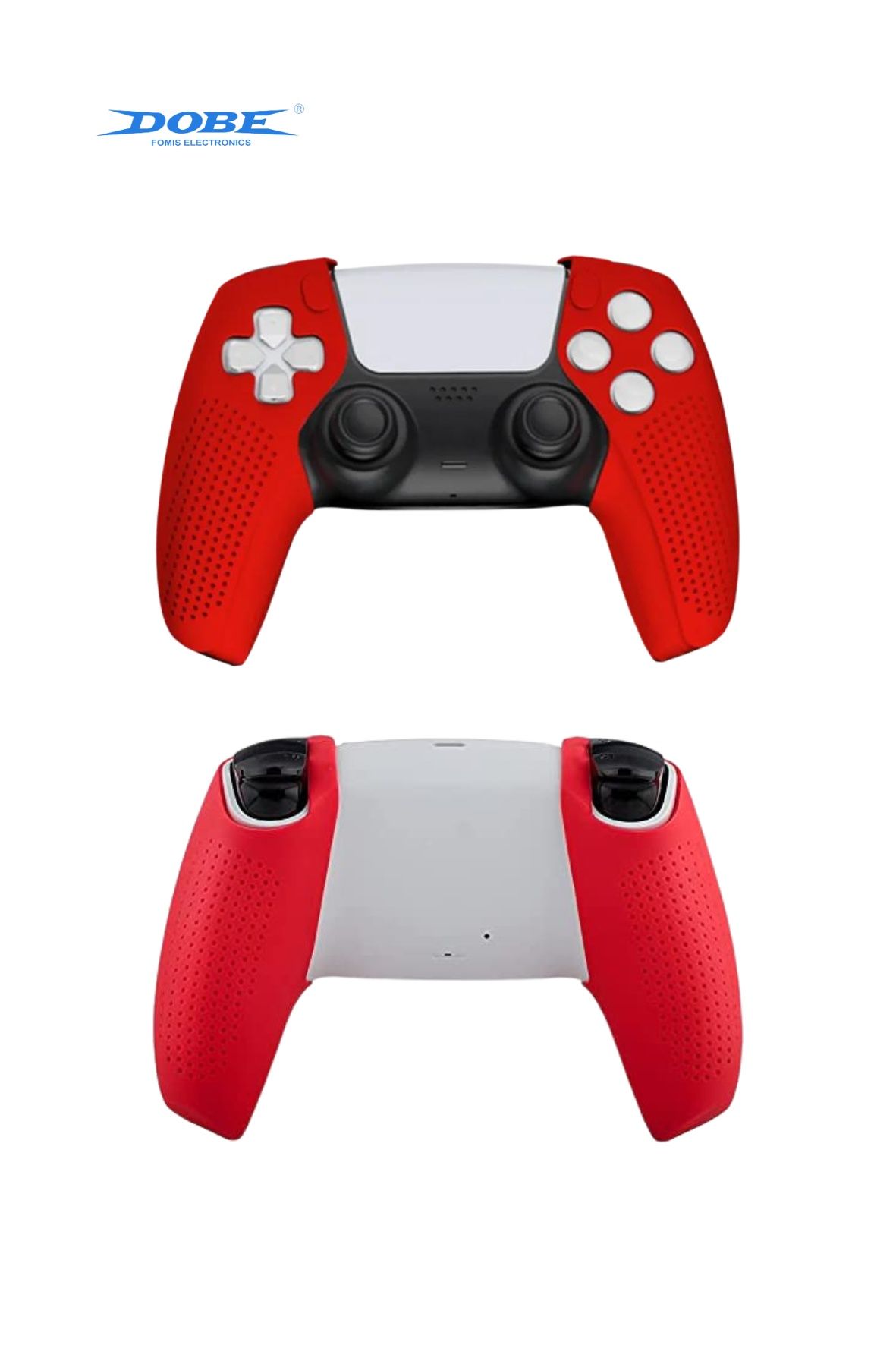 NOWY - DOBE Silikonowe Etui. RED, Pad PS5, DualSense5, PlayStation5