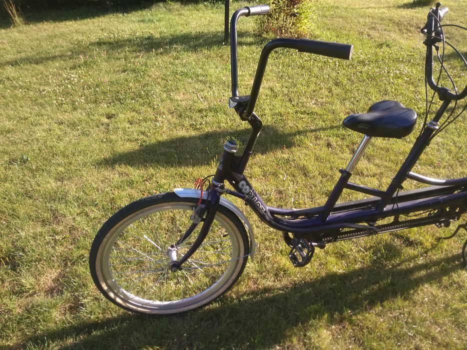 Rower tandem kierowany z tyłu rehabilitacyjny