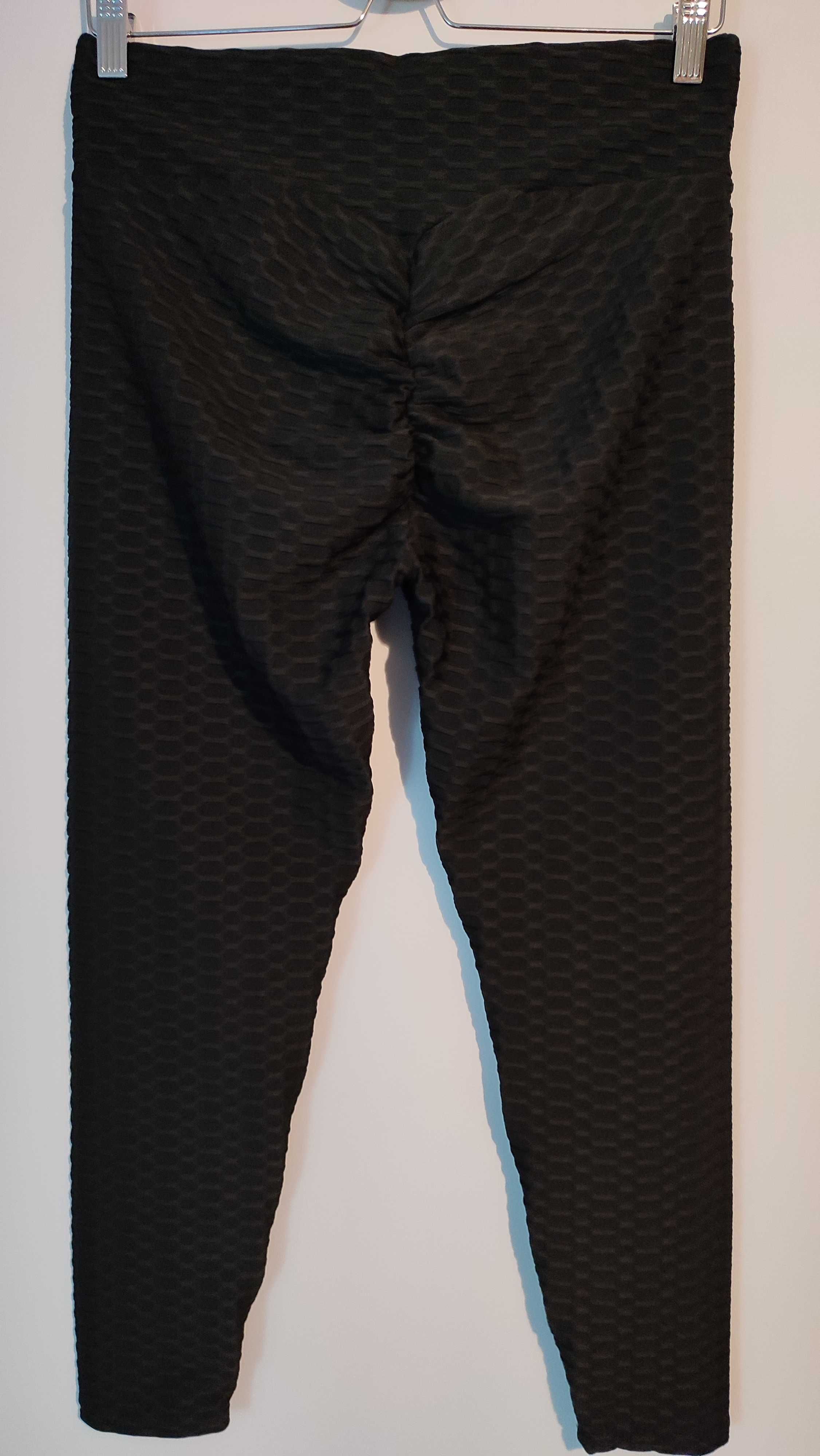 Legginsy damskie fitness karbowane marszczone na pośladkach rozmiar 42