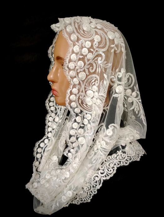 Див.всі фото Снуд святковий ажурний хустка на хрестини вінчання