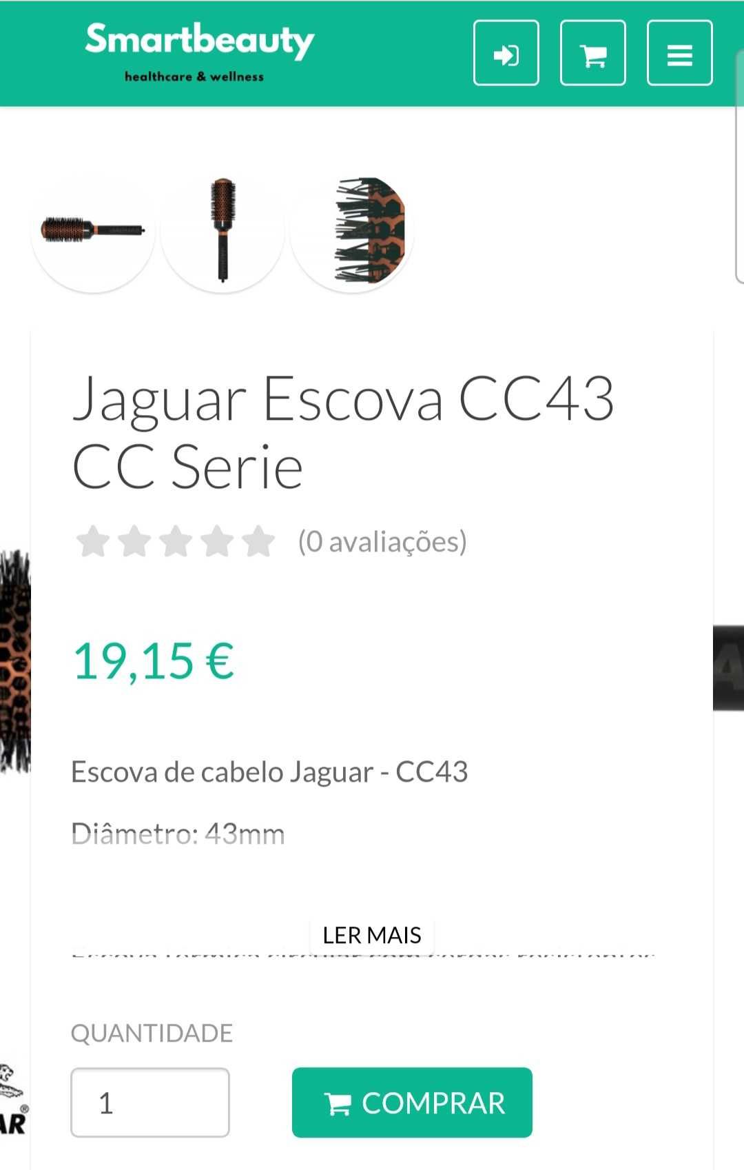 Escova Térmica cabelo Jaguar CC43 CC Serie