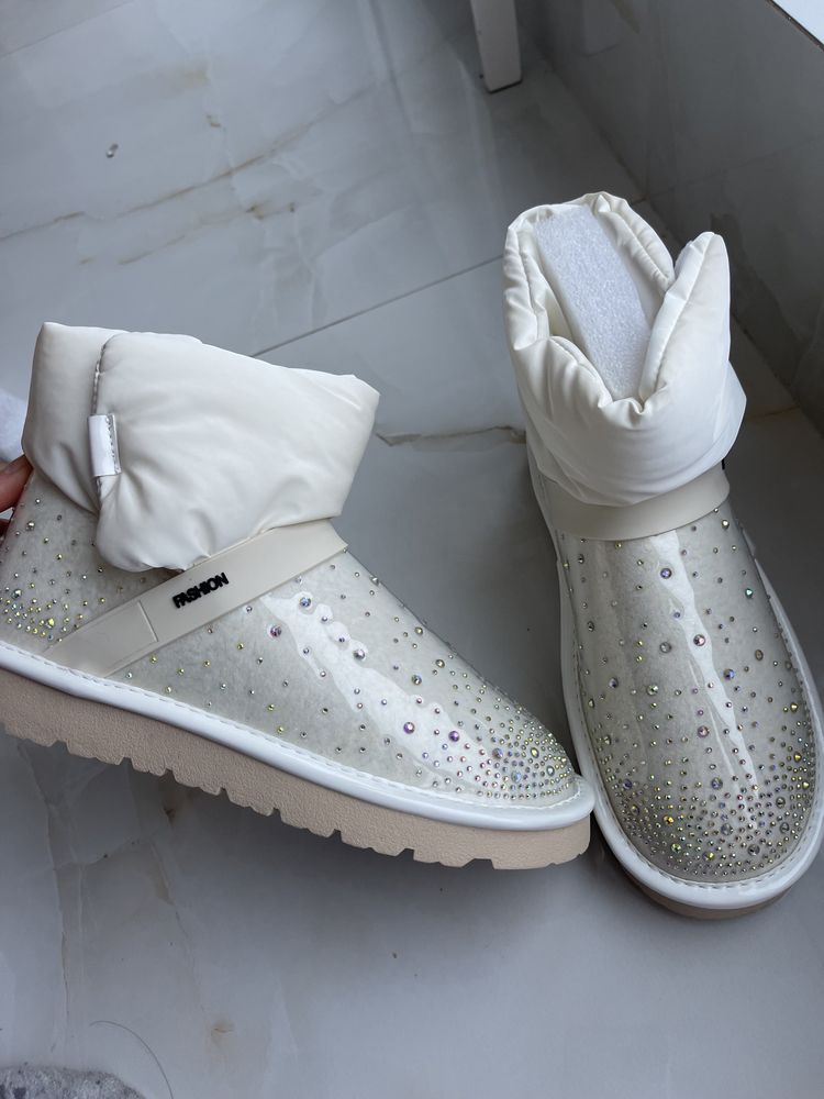 Белые Lux Ugg сапоги угги овчина зимняя женская обувь женские сапоги