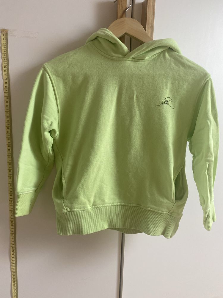 Bluza z kapturem ZARA  128/ 8lat zielona jaskrawa