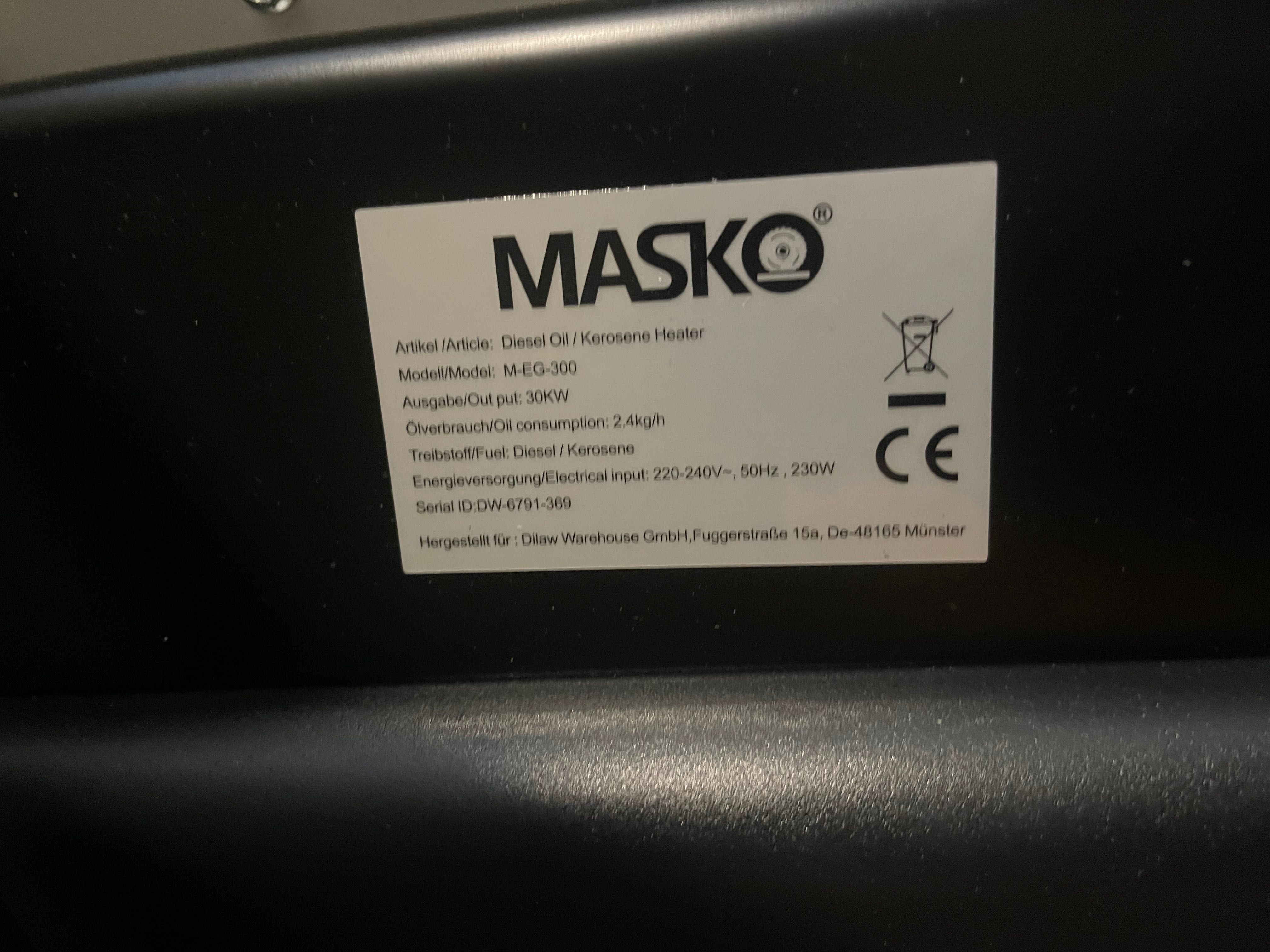 Nagrzewnica olejowa Masko 30 kW