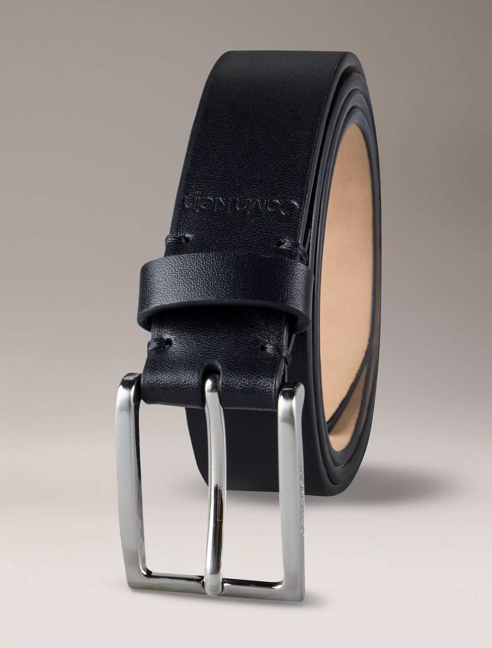 Новый мужской ремень calvin klein (ck leather belt black)с америки M