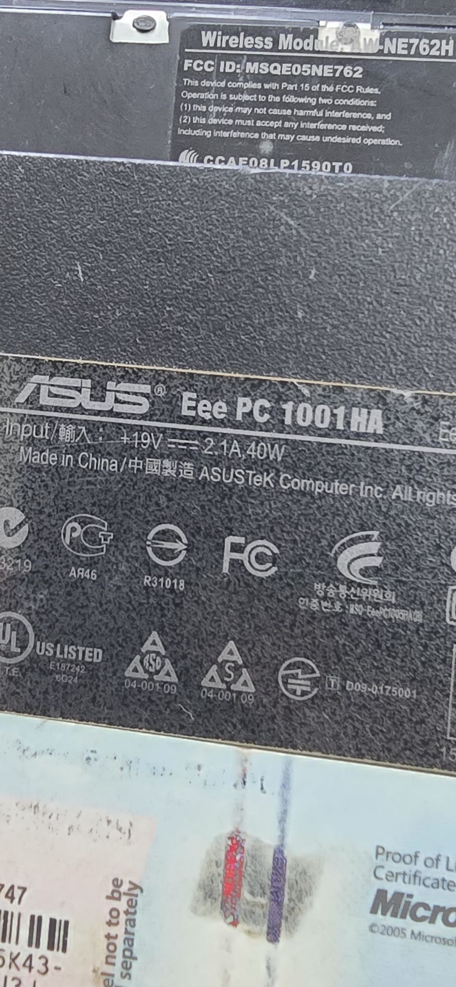 Ecrã asus Eee PC