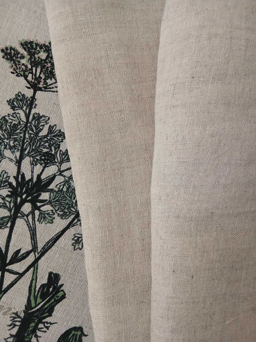 Zasłony beżowe H&M styl boho len plus bawełna stan ideał