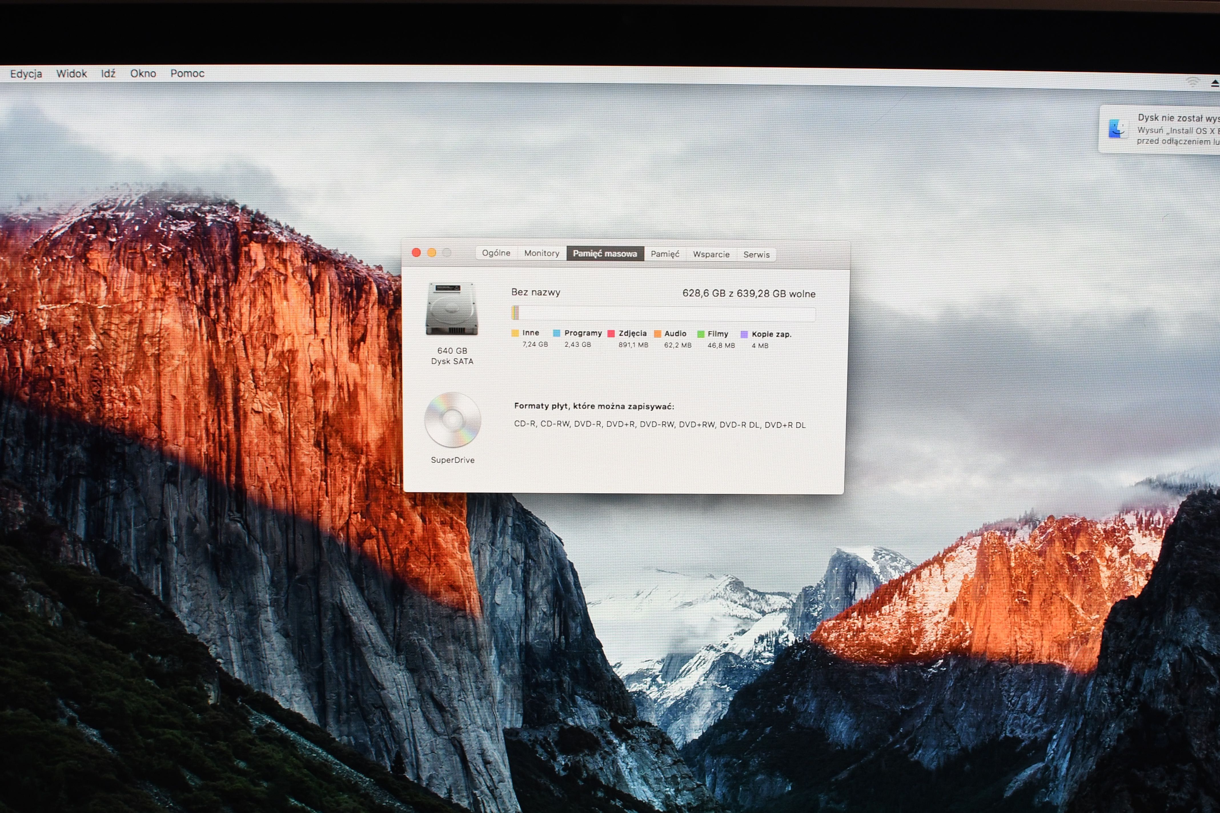 iMac A1225 24" core 2 duo 2260mhz / 4gb / 640gb matryca 1920x1200