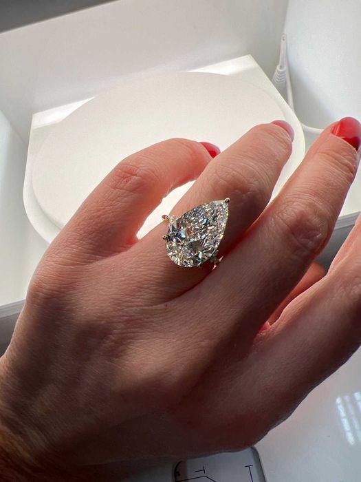 Anel - 14 K Ouro amarelo - 8.23ct. tw. Diamante