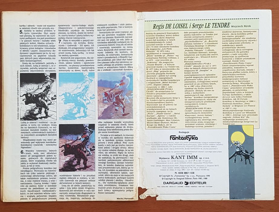 Komiks Fantastyka 1/1990 - Muszla Ramora