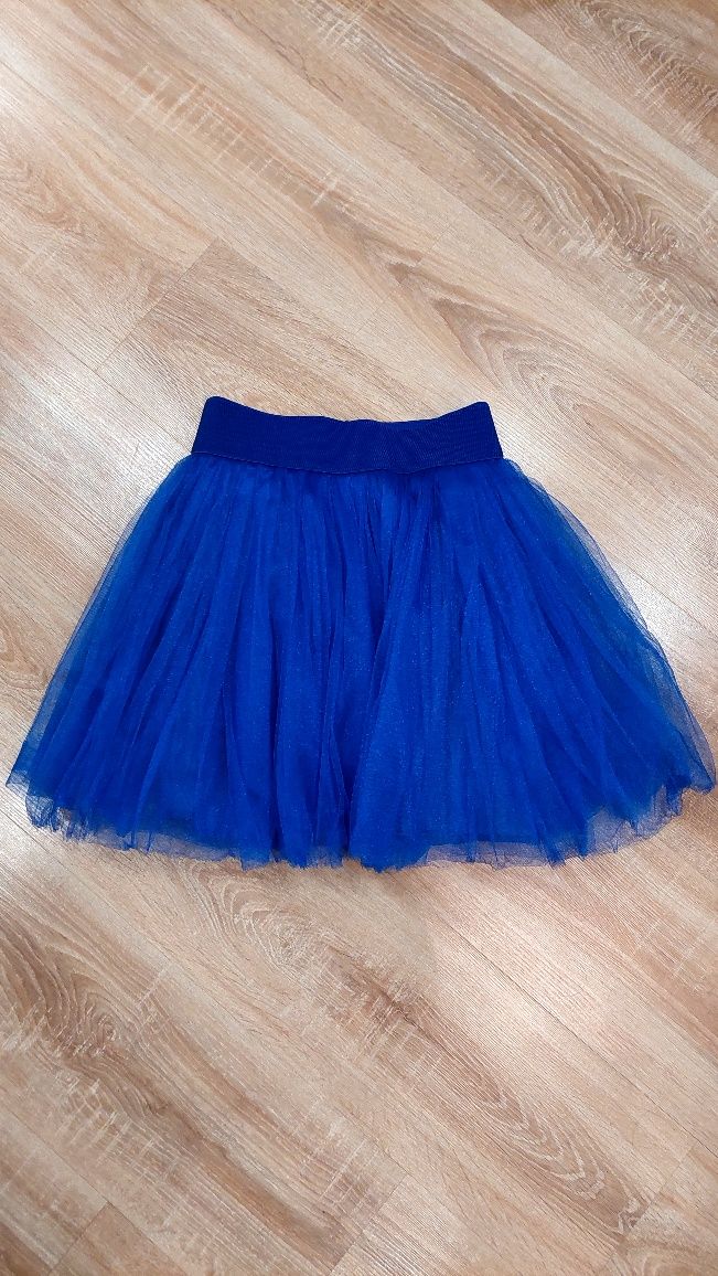 Фатиновая юбка синяя пышная размер S/M