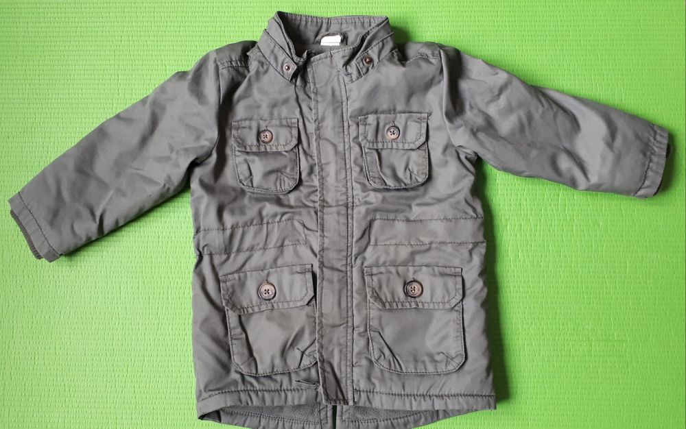 Kurtka przejsciowa chłopięca parka, H&M, rozmiar 86